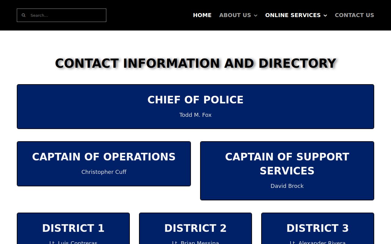 Gardena public records police department directory